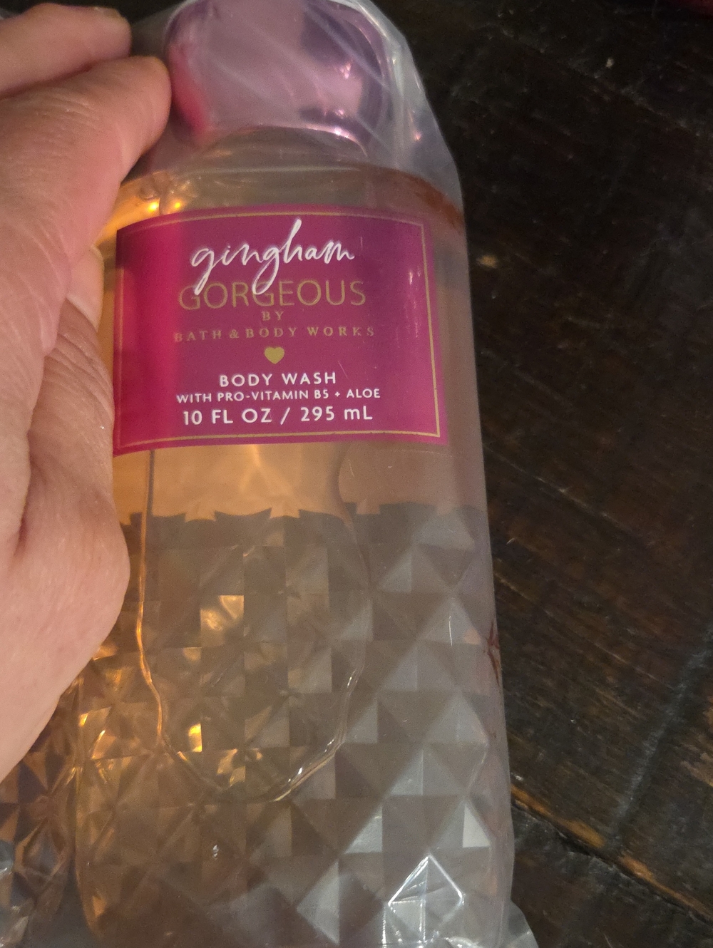 Bath & Body Works Gingham Gorgeous Body Wash - Pink & Gold Accents